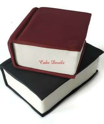 Fondant Stacked Books LARGE Cake Toppers, Perfect for Graduation Cake Or an Nursery Rhyme theme Baby Shower