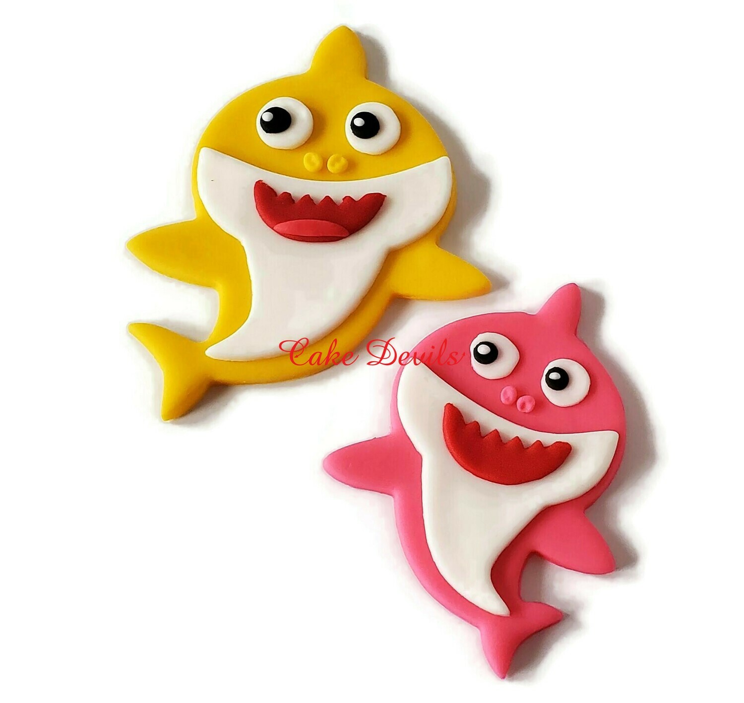 Fondant Baby Shark Cake Toppers