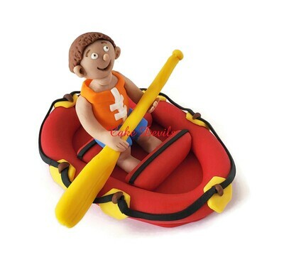 Fondant White Water Rafting Cake Topper Set for the river rafting or whitewater rafting lover in your life!