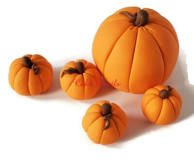 Fall Pumpkin Cake Decoratoins, Fondant Pumpkins, Autumn Leaves Cake, Fall Birthday Cake, Edible pumpkins, colored pumpkins, elegant pumpkins