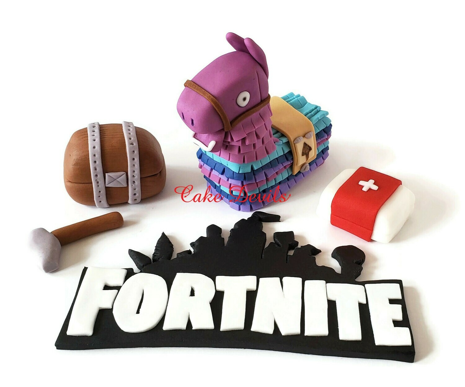 Fortnite Llama Pinata Fred Fondant Cake Toppers