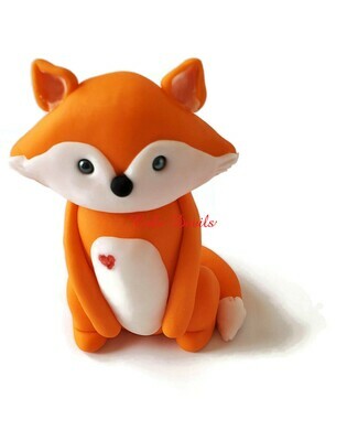 Fox, Bear, Raccoon, Deer, Fondant Woodland Animals Fondant Cake Toppers