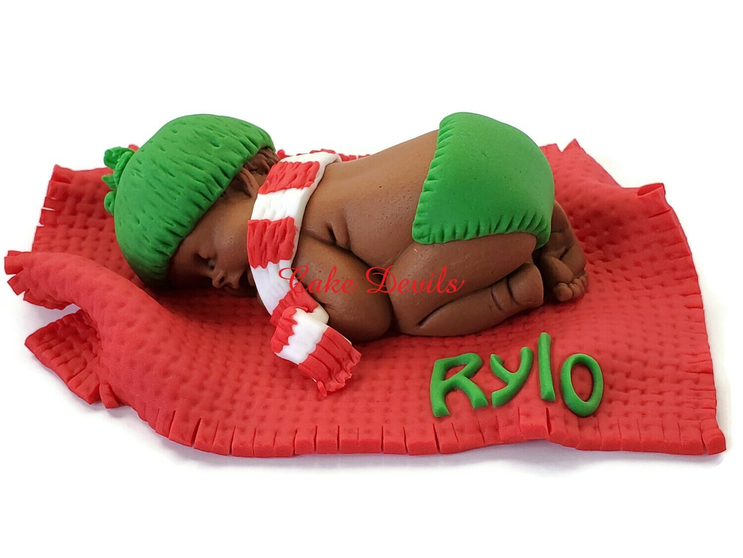 Christmas Baby Shower Cake Topper, the grinch, perfect for the holidays!