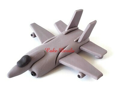 Fondant Fighter Jet Aircraft Cake Topper, perfect Plane for a Military retirement or birthday