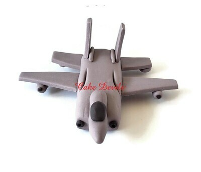 Fondant Fighter Jet Aircraft Cake Topper, perfect Plane for a Military retirement or birthday