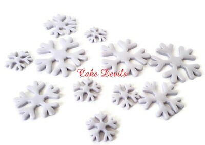 Fondant Snowflakes Cake Toppers and Snowballs Cake Decorations