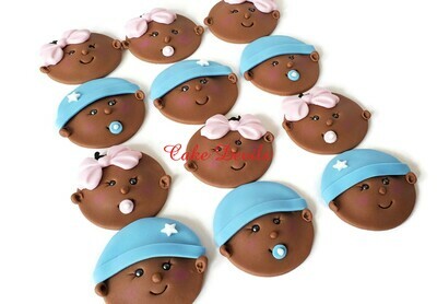 Baby Face Fondant Cupcake Toppers, Perfect for any Baby Shower Cake Decorations