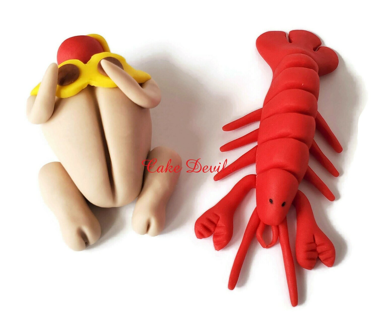 Fondant Friends Lobster and Turkey Cake Toppers
