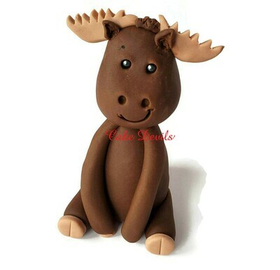 Fondant Moose Cake Topper, Great with the Woodland Animal kits!