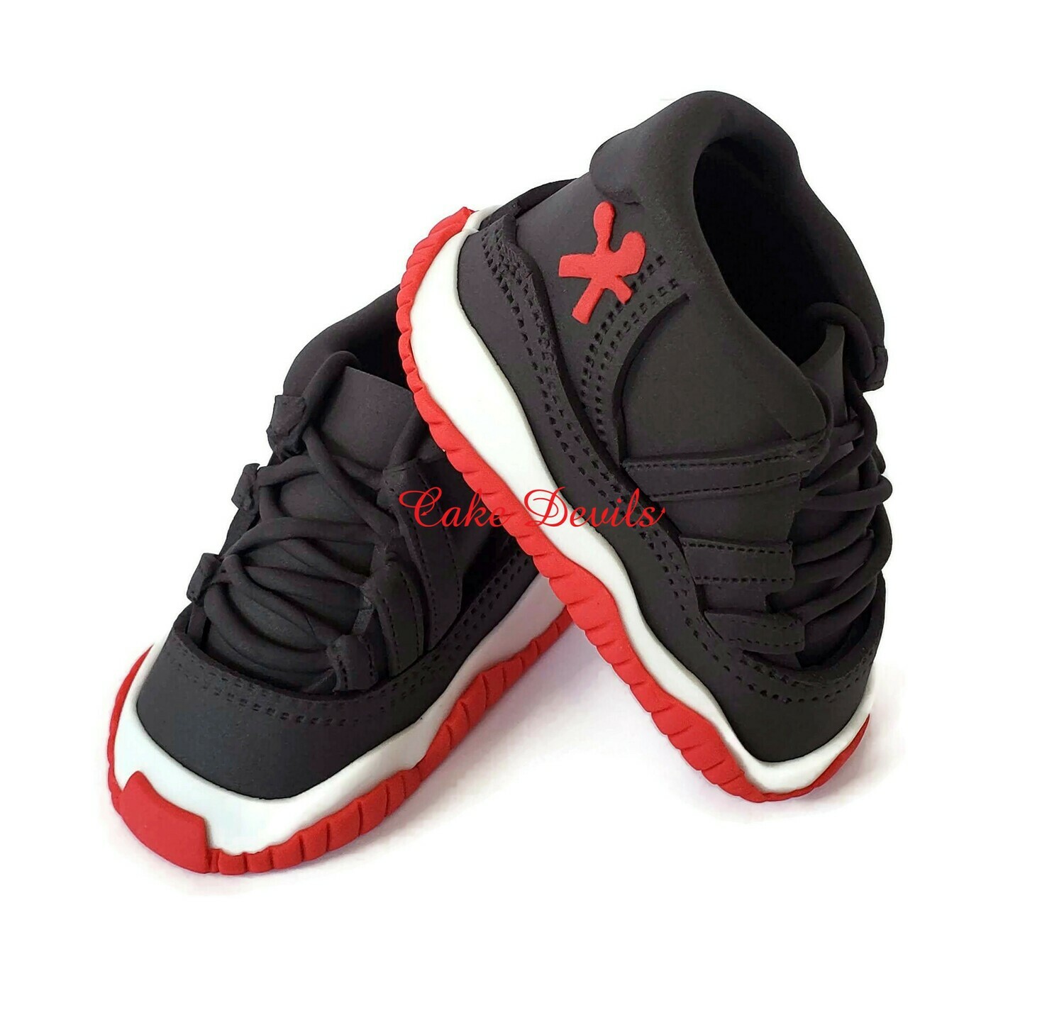 Fondant Sneakers Cake Toppers, Nike Jordan 11 inspired
