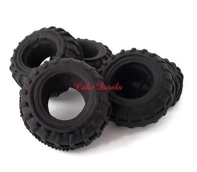 Fondant Tires Cake Decorations for Car or Truck Cake, Edible Tires for Cake and Cupcake Toppers