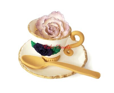 Tea Party Bridal Shower Fondant Cake Toppers