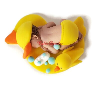 Duck Baby Shower Fondant Cake Topper