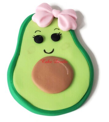 Fondant Avocado Cake Topper for shower, birthday, fiesta, and more!