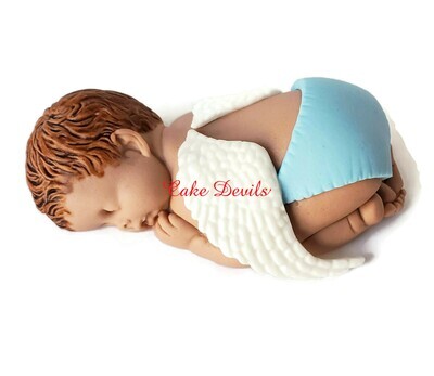 Angel Sleeping Baby Fondant Cake Topper for Angel Baby Shower
