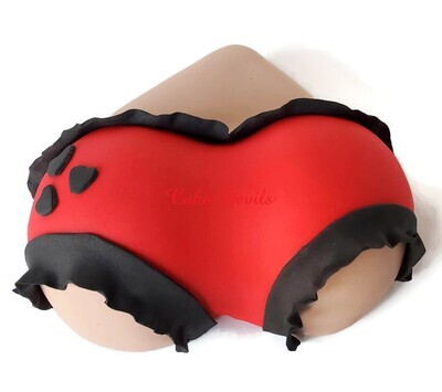 Fondant Sexy Butt Cake Topper, Backside, Rear end, for Valentine's Day, Bachelor / Bachelorette party and more!