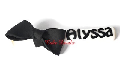 Personalized Graduation Diploma Fondant Cake Topper with Ribbon and Name
