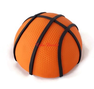 Fondant Basketball and Backboard for Hoop Cake Topper, Half Basketball
