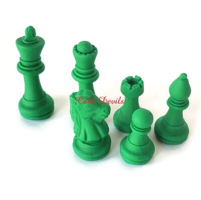 Fondant Chess Cake Toppers, Fondant Chess Pieces