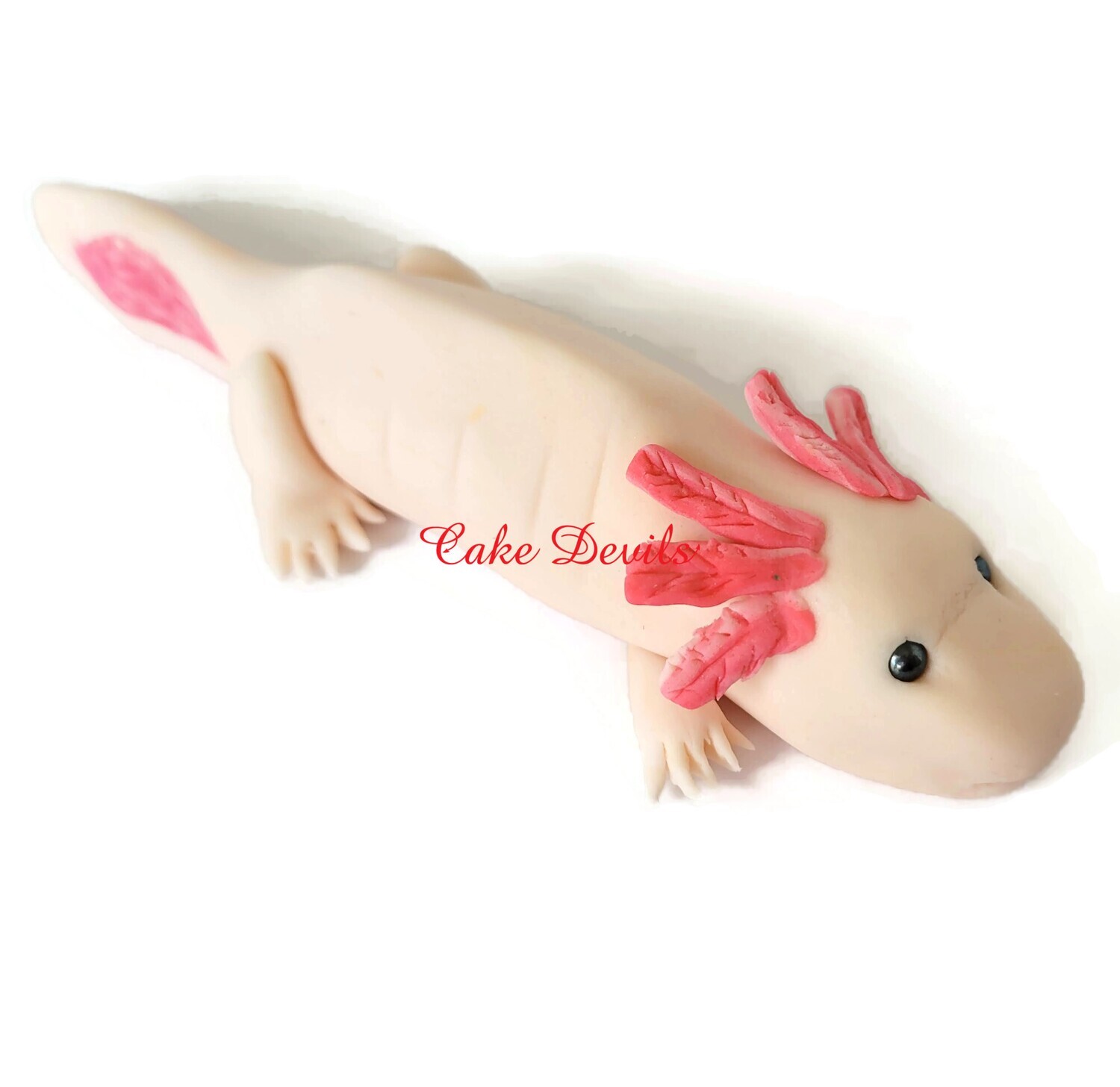 Axolotl Cake Topper, Fondant Mexican Walking Fish Cake Decoration, salamander, reptile, lizard
