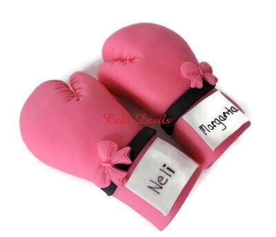Fondant Boxing Gloves Cake Toppers, Cake Decorations for a Boxer