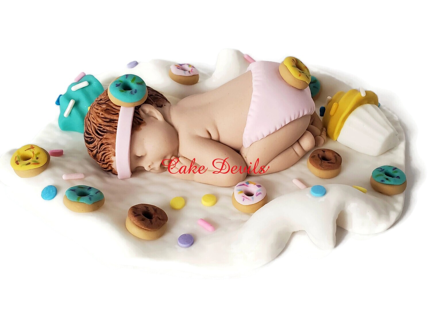 Donut, Sprinkles, and Cupcake Baby Shower Cake Topper, Doughnuts