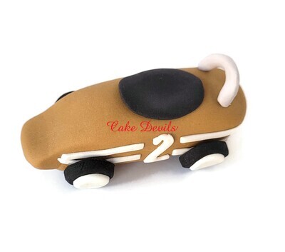 Fondant Classic Vintage Race Car Cake Topper, great for a birthday cake!