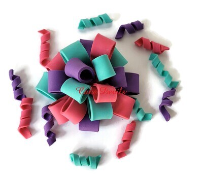 Fondant Bow Cake Topper perfect for a Gift Box Cake