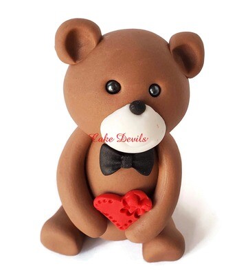 Fondant Valentine's Day Teddy Bear Cake Toppers, Also great for Baby Shower, Birthday and more!