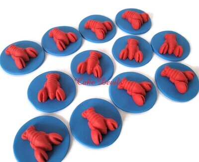 Fondant Lobster Cupcake Toppers