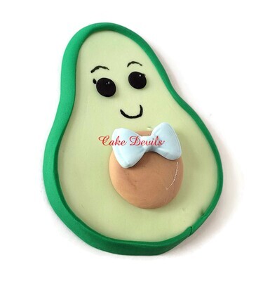 Fondant Avocado Cake Topper for shower, birthday, fiesta, and more!