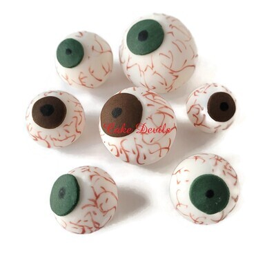 Fondant Eyeballs Cake Toppers, Great for Halloween!