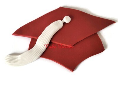 Flat Fondant Graduation Cap and Diploma Edible Fondant Cake Toppers and Decorations