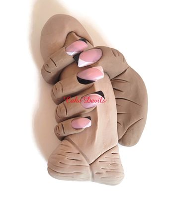 Bachelorette Naughty Adult Large 3D Penis Cake Topper, To Have and To Hold hand job pre wedding cake decorations (NAILS ARE RANDOM)