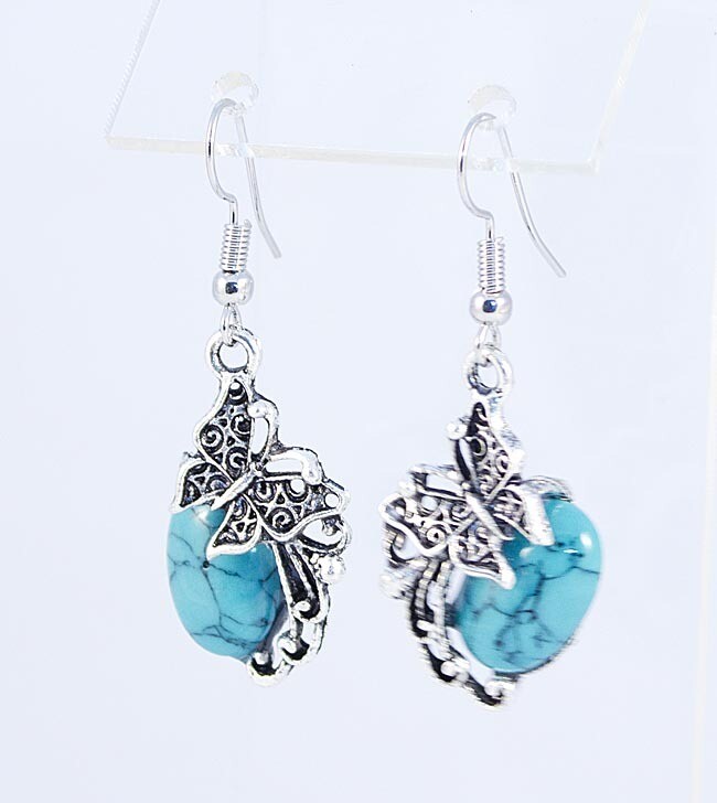 Turquoise Butterfly Earrings