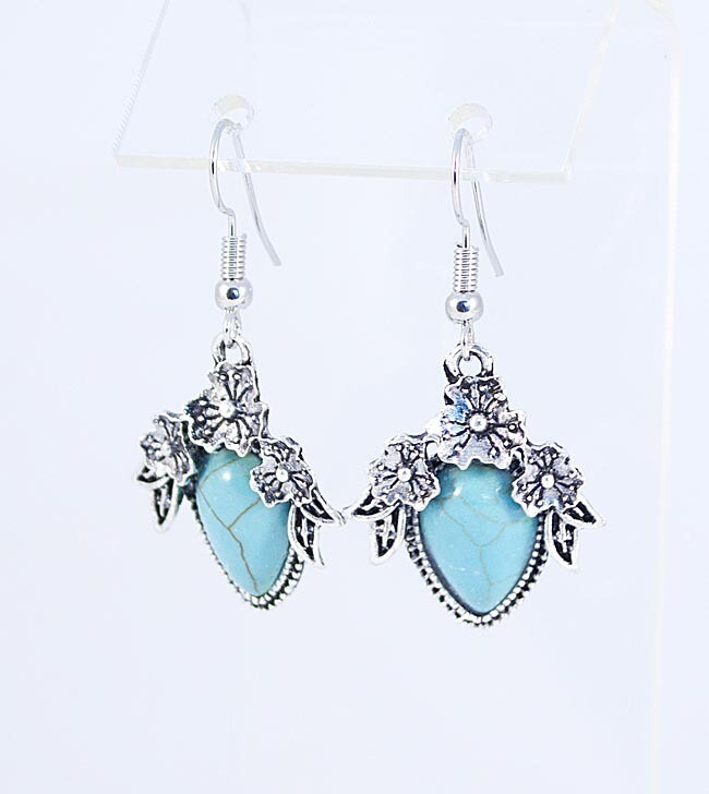 Turquoise Flowers Earrings