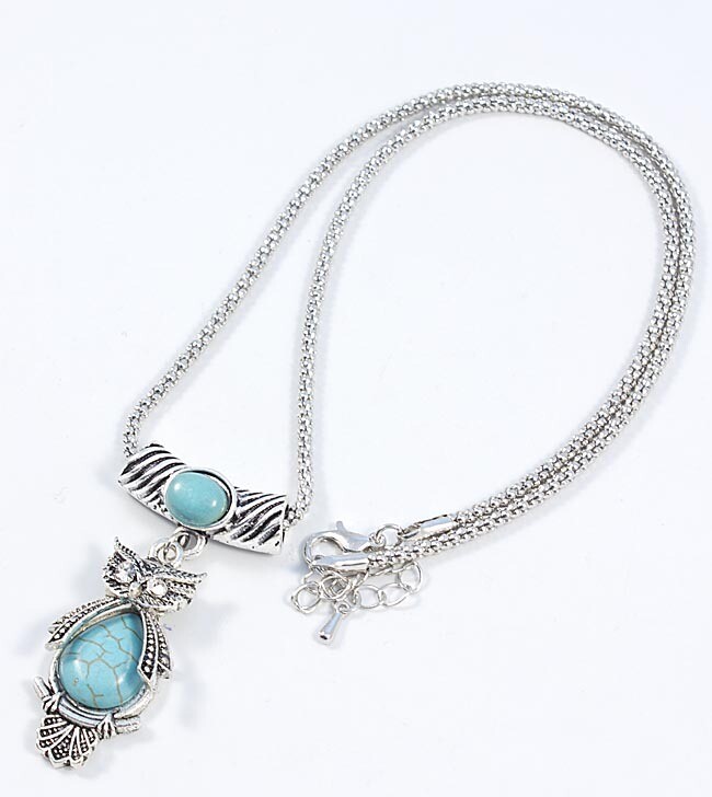Turquoise Pendant &quot;Owl&quot;