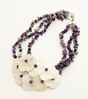 Designer amethyst necklace