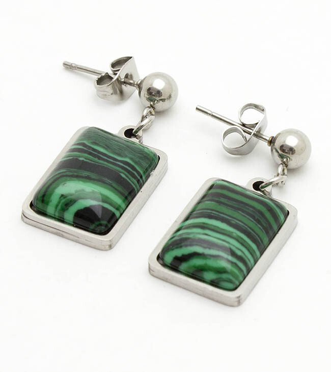 Malachite Earrings