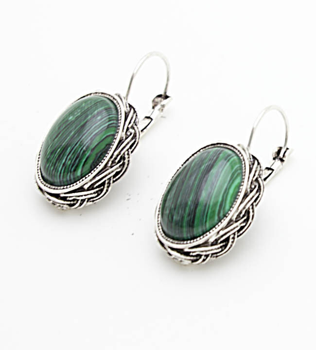 Malachite Earrings