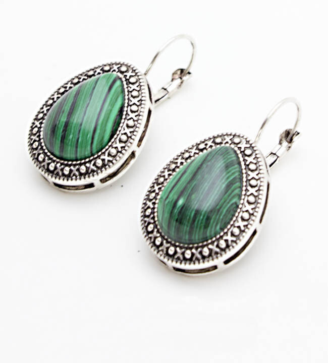 Malachite Earrings