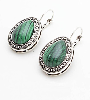 Malachite Earrings