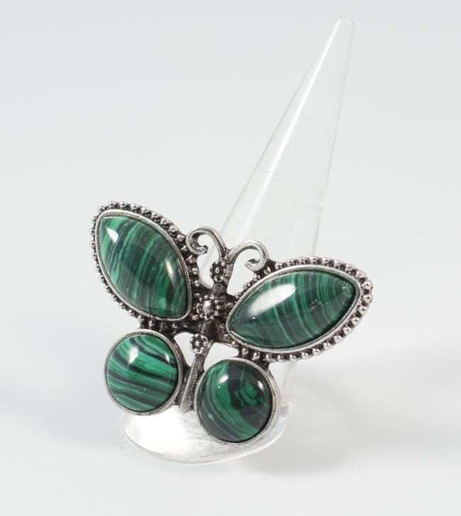 Malachite Ring &quot;Butterfly&quot;
