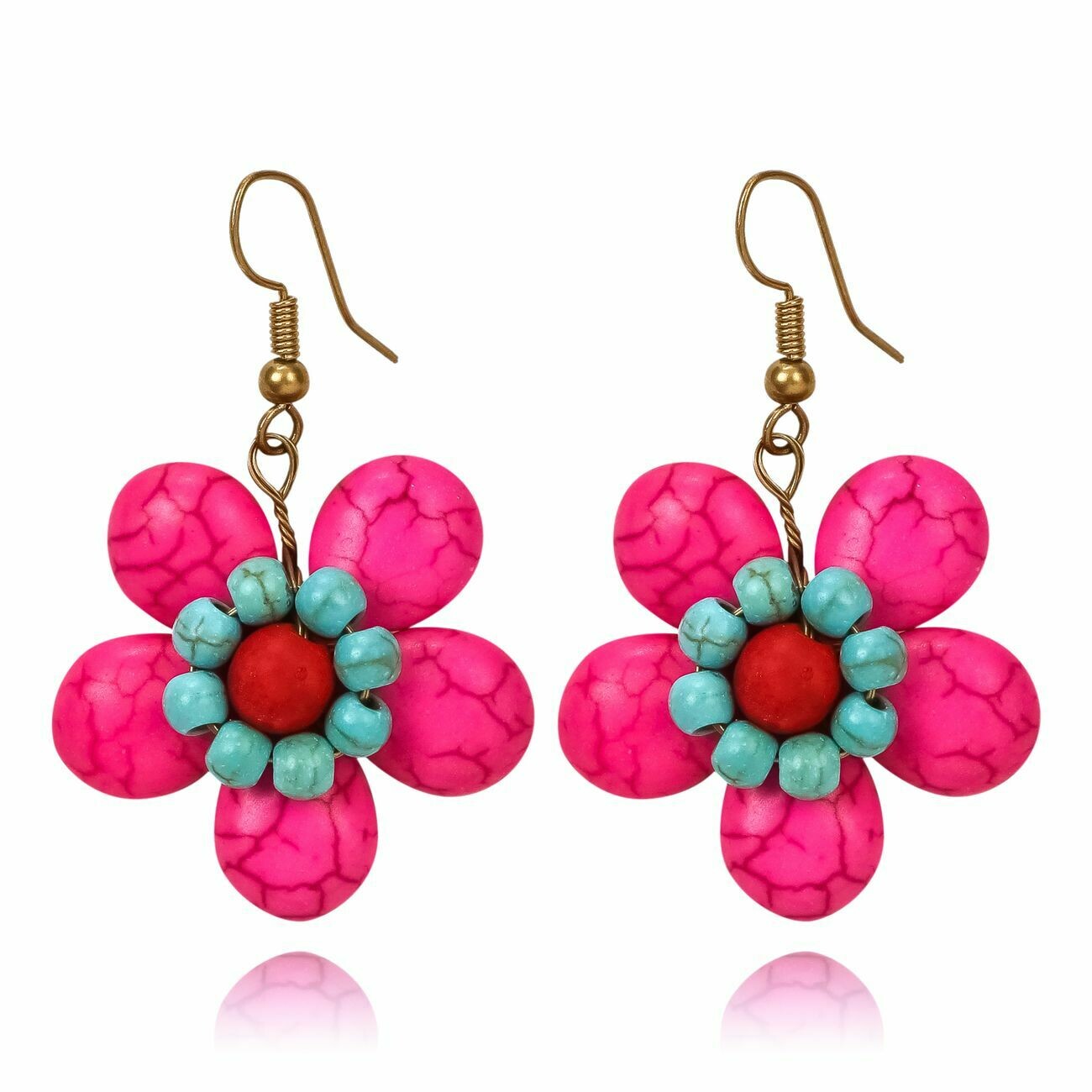 Earrings &quot;Flowers&quot;, Siam Waves