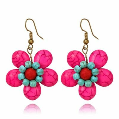 Earrings &quot;Flowers&quot;, Siam Waves
