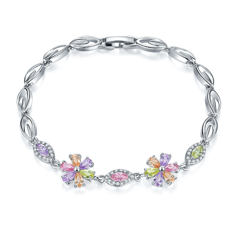 Bracelet &quot;Flowers&quot;, Swarovski Crystal Shik