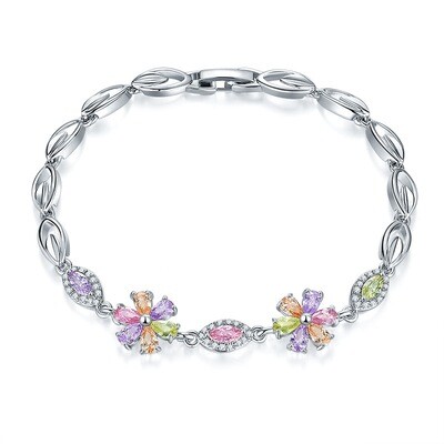 Bracelet &quot;Flowers&quot;, Swarovski Crystal Shik