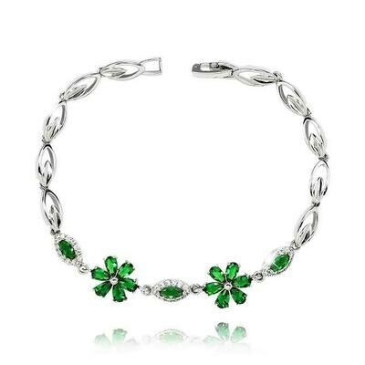 Bracelet &quot;Flowers&quot;, Swarovski Crystal Shik