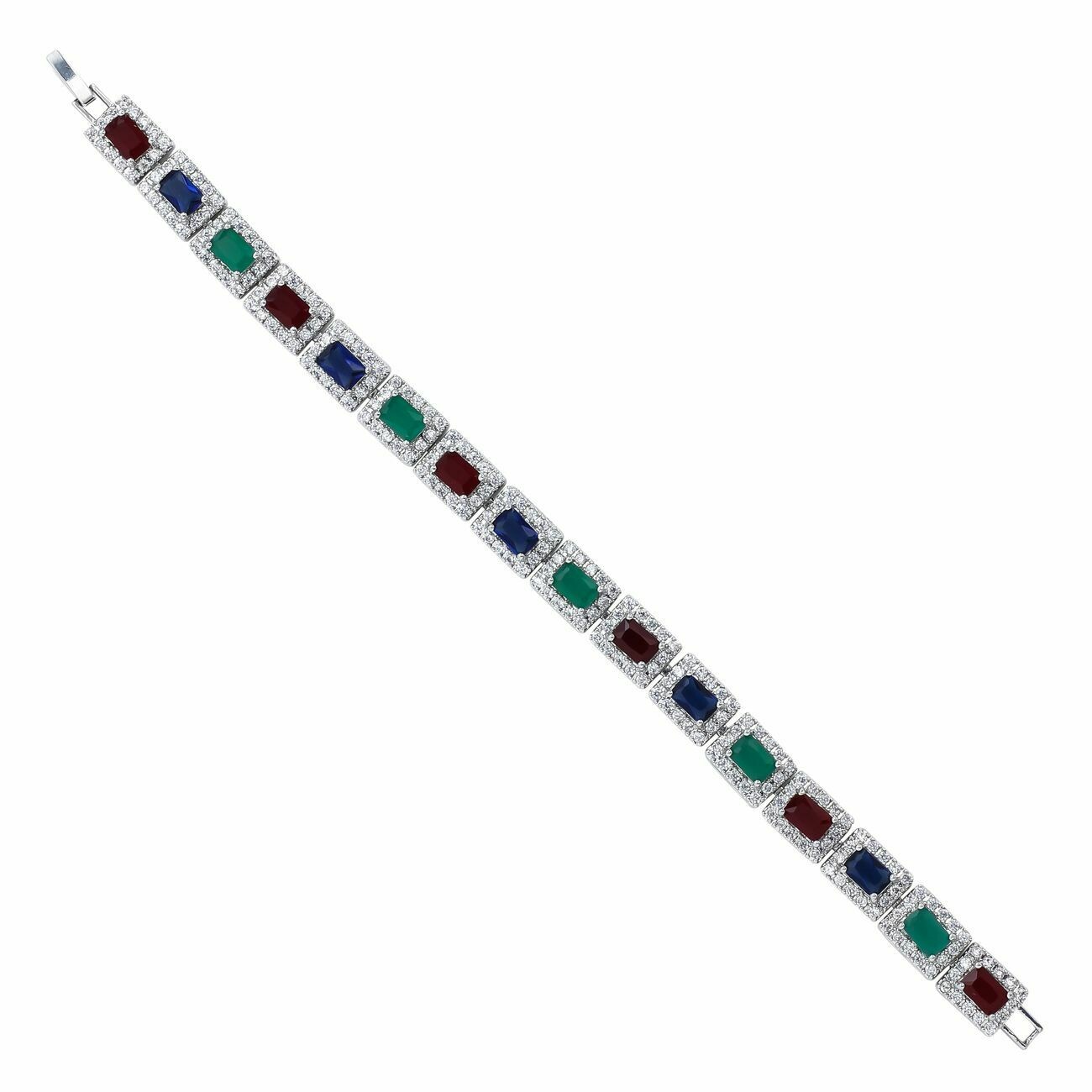 Silvered Bracelet, Swarovski Crystal Shik