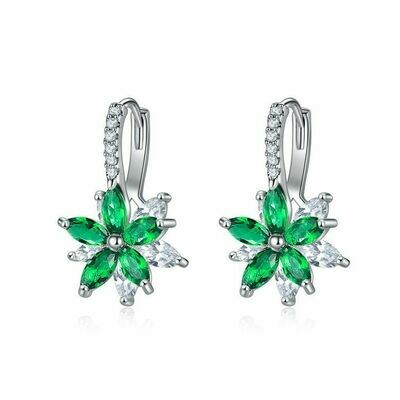 Earrings &quot;Flower&quot;, Swarovski Crystal Shik